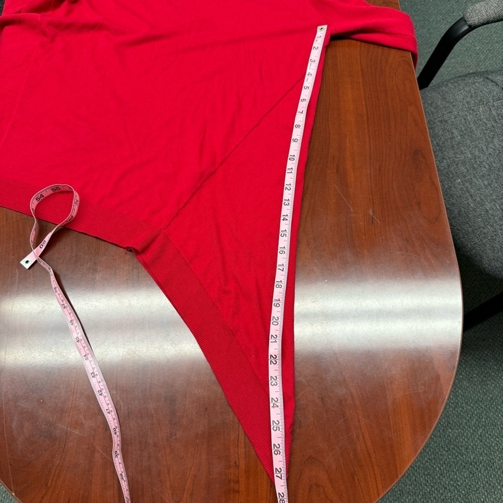 Chico’s Turtleneck Sweater Featherweight Layering Red Tunic Sz 12-L (Chico’s 2) - Picture 8 of 13